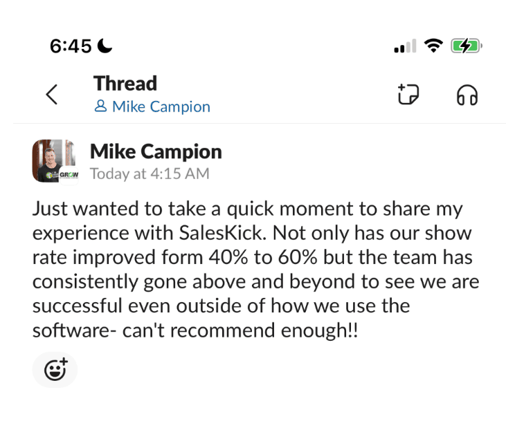 Grow My Cleaning Company testimonial